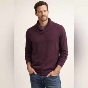 Banana Republic Factory Shawl Collar Sweater Burgundy Size large